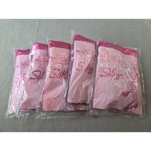 Vintage 5 X Silkies Control Top Pantyhose Sz XL Queen Taupe